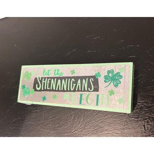 Freestanding Sign Bullseye Playground "Let the Shenanigans Begin"